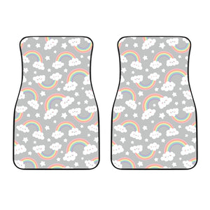 Cute Rainbow Clound Star Pattern Front Car Mats