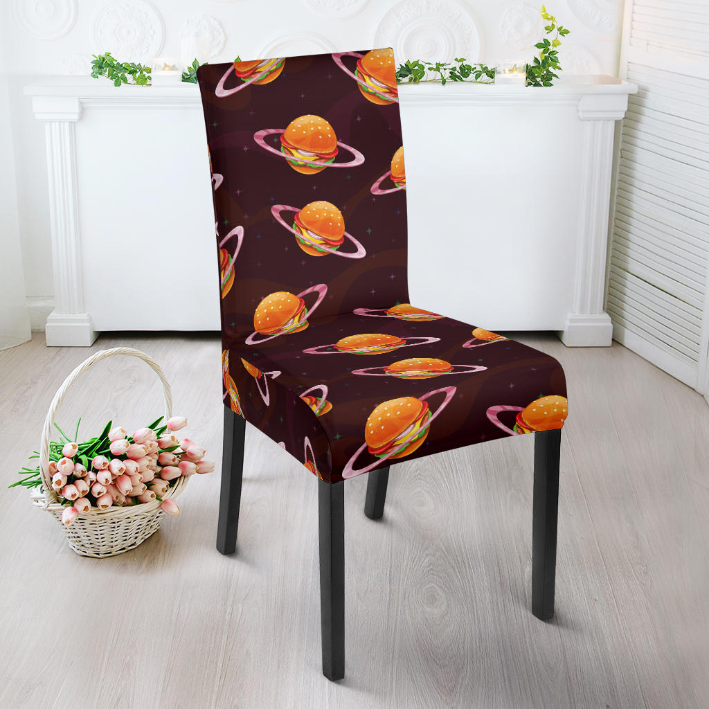 Hamburger Pattern Print Design 05 Dining Chair Slipcover