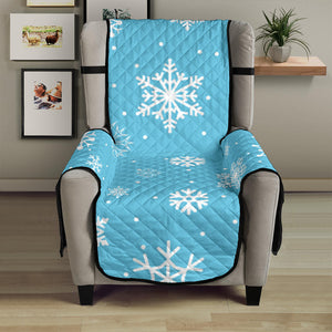 Snowflake pattern blue background Chair Cover Protector