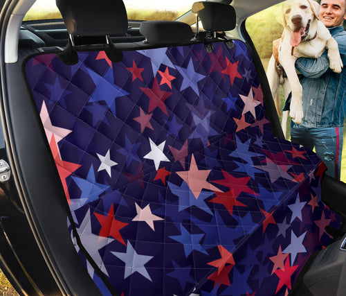 Red Blue Star Pattern Dog Car Seat Covers