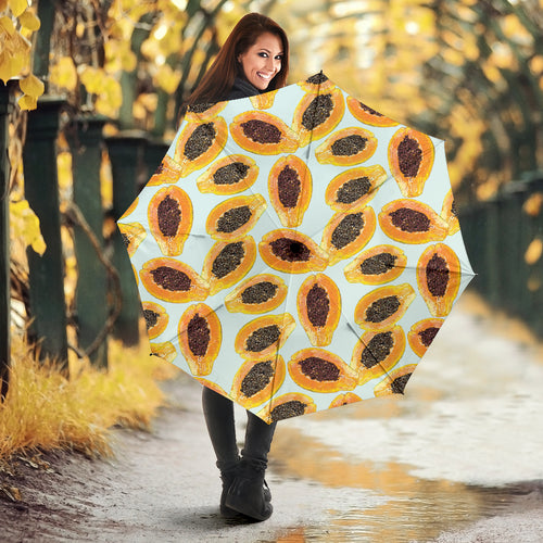 Watercolor Papaya Pattern Umbrella