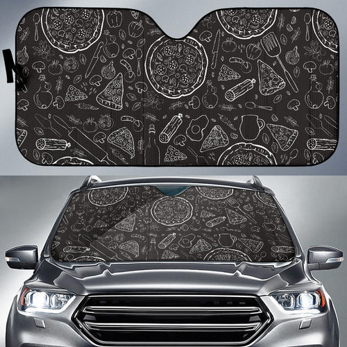 Pizza Pattern  Car Sun Shade