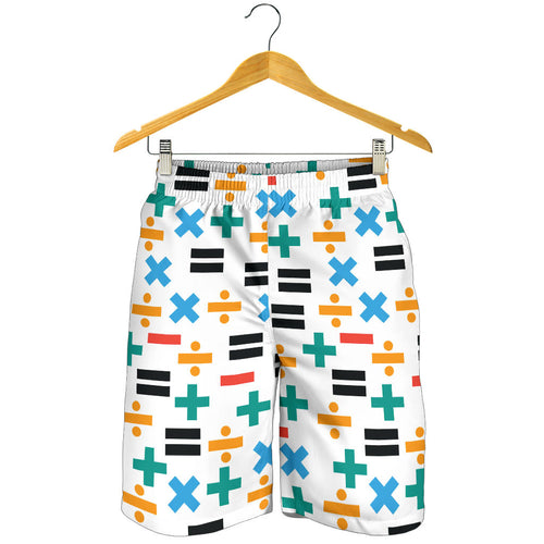 Math Pattern Print Design 05 Men Shorts