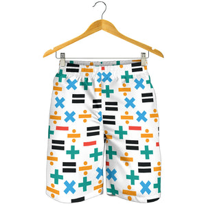 Math Pattern Print Design 05 Men Shorts