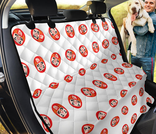 Daruma Japanese Wooden Doll Pattern Dog Car Seat Covers