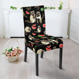 Raccoon Watermelon Pattern Dining Chair Slipcover