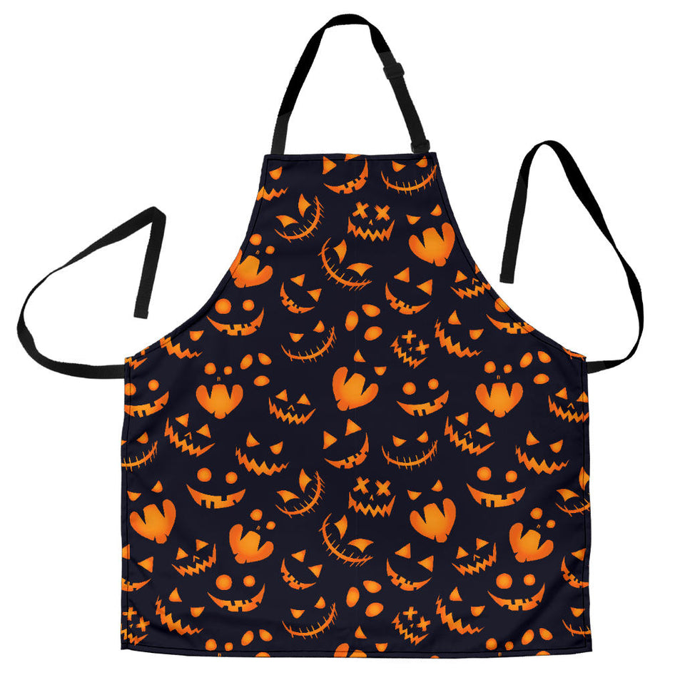 Halloween Pattern Pumpkin Background Adjustable Apron