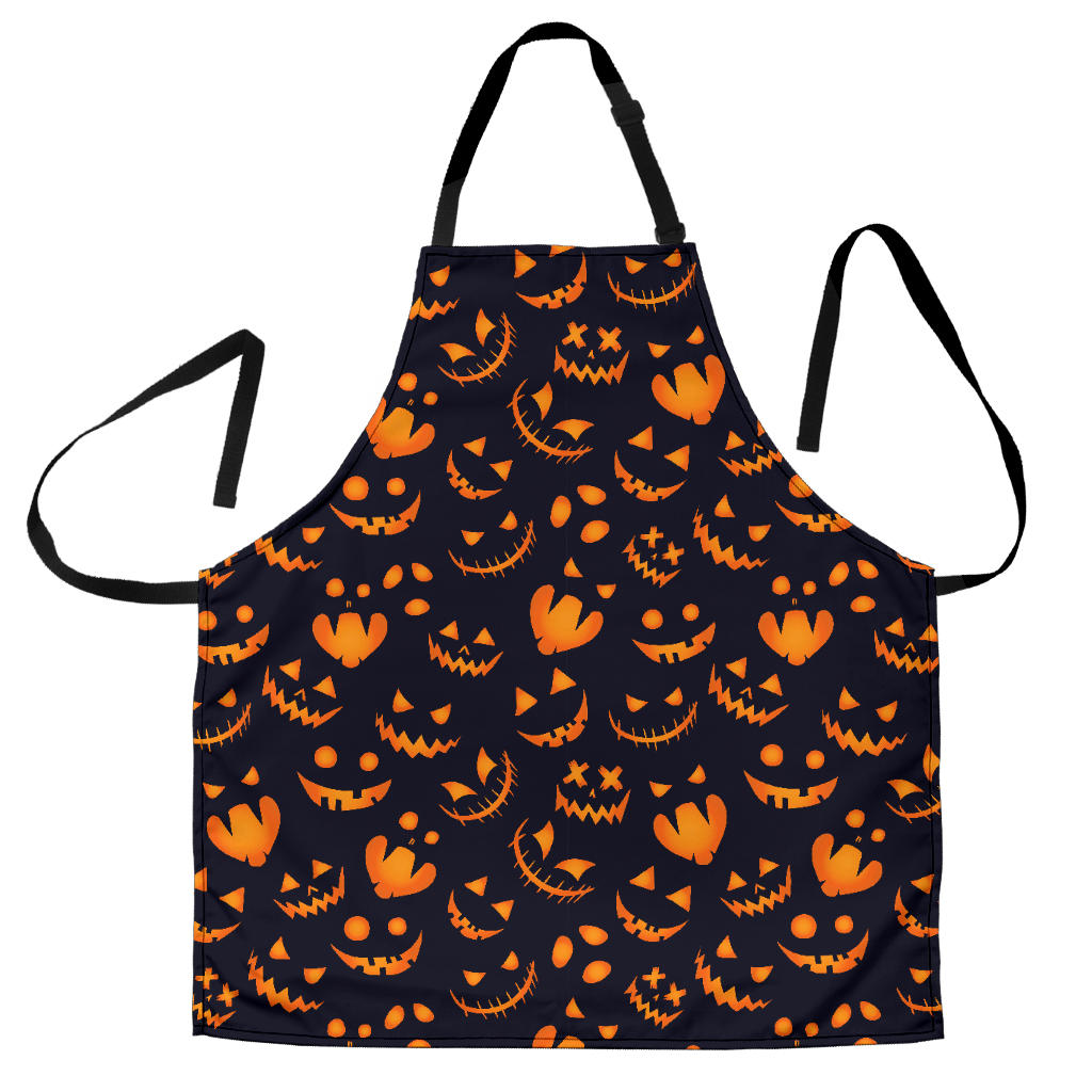 Halloween Pattern Pumpkin Background Adjustable Apron