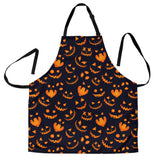 Halloween Pattern Pumpkin Background Adjustable Apron