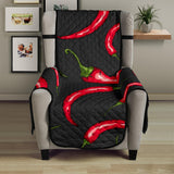 Chili peppers pattern black background Chair Cover Protector