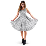 Arabic Star Pattern Sleeveless Midi Dress