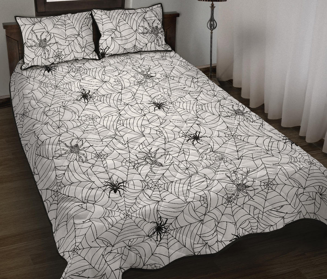 Spider web cobweb pattern Quilt Bed Set