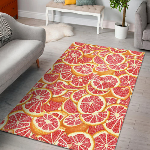 Tropical Grapefruit Pattern Area Rug