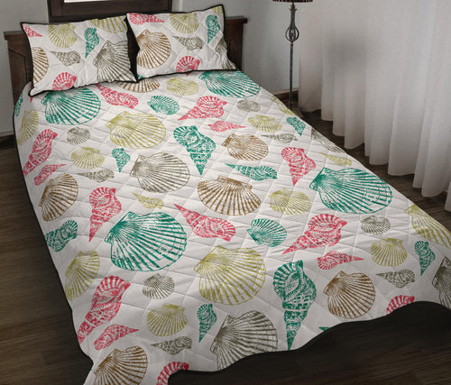 Colorful shell pattern Quilt Bed Set