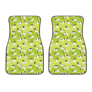 Jack Russel Pattern Print Design 01 Front Car Mats