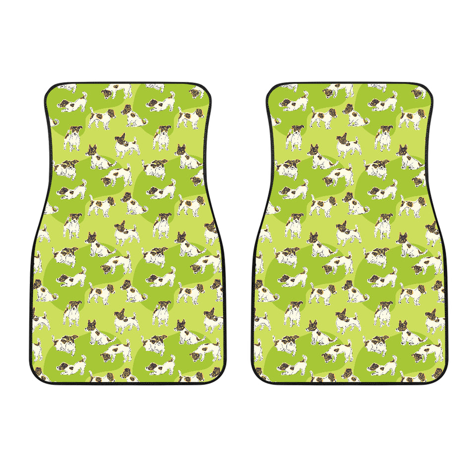 Jack Russel Pattern Print Design 01 Front Car Mats