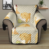 Cute fat shiba inu dog pattern Recliner Cover Protector