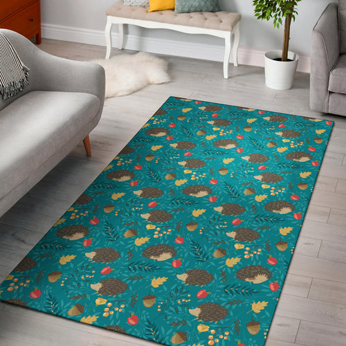 Hedgehog Pattern Print Design 01 Area Rug