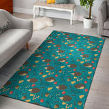 Hedgehog Pattern Print Design 01 Area Rug