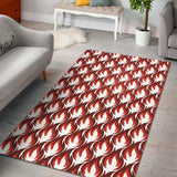 Fire Flame Symbol Design Pattern Area Rug
