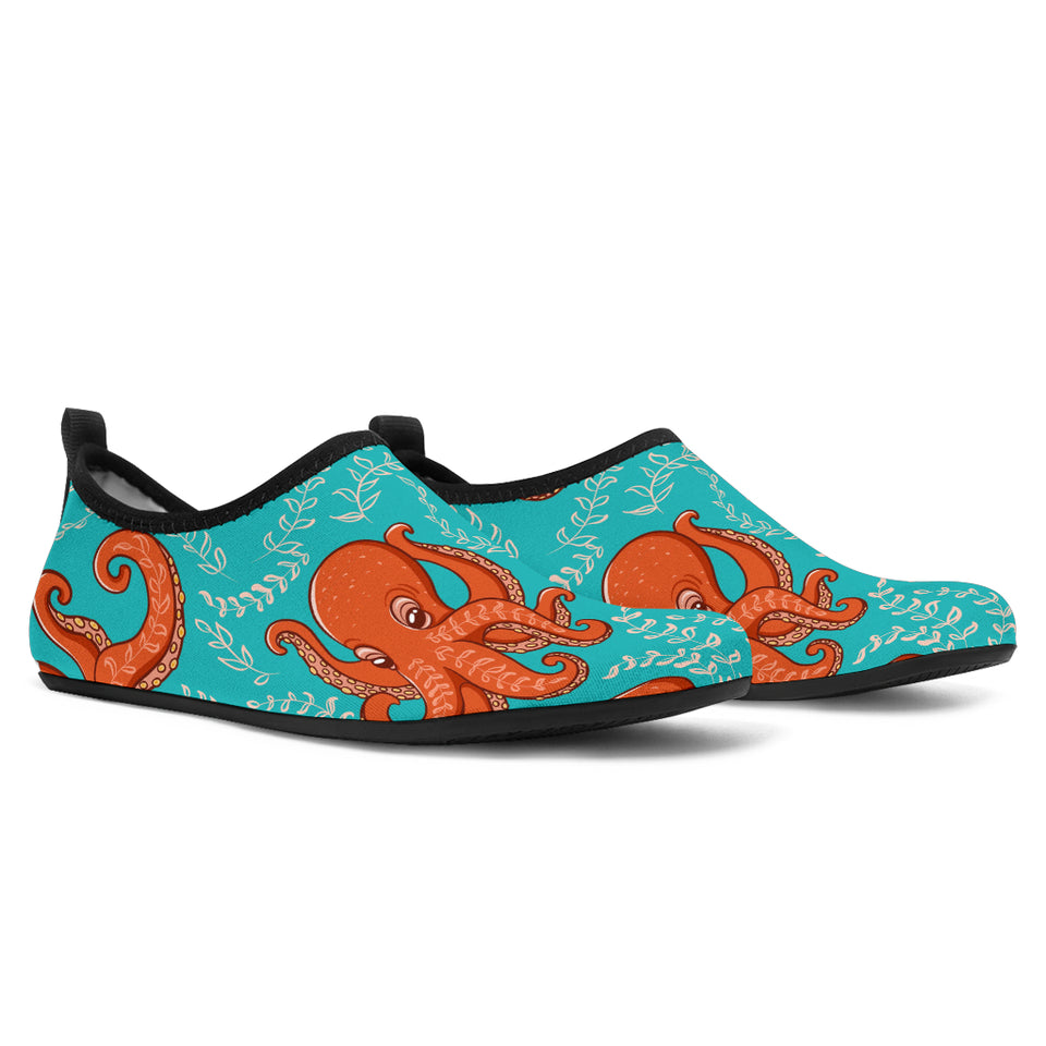 Octopus Turquoise Background Aqua Shoes