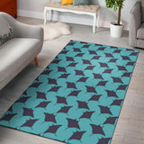 Stingray Pattern Print Design 02 Area Rug