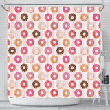 Colorful Donut Pattern Shower Curtain Fulfilled In US