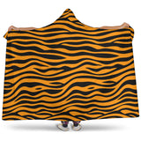 Bengal Tigers Skin Print Pattern Background Hooded Blanket