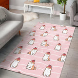 Cute Shiba Inu Dog Apple Pattern Area Rug