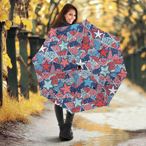 Hand Drawn Colorful Starfish Umbrella