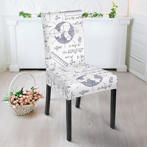 Math Pattern Print Design 03 Dining Chair Slipcover