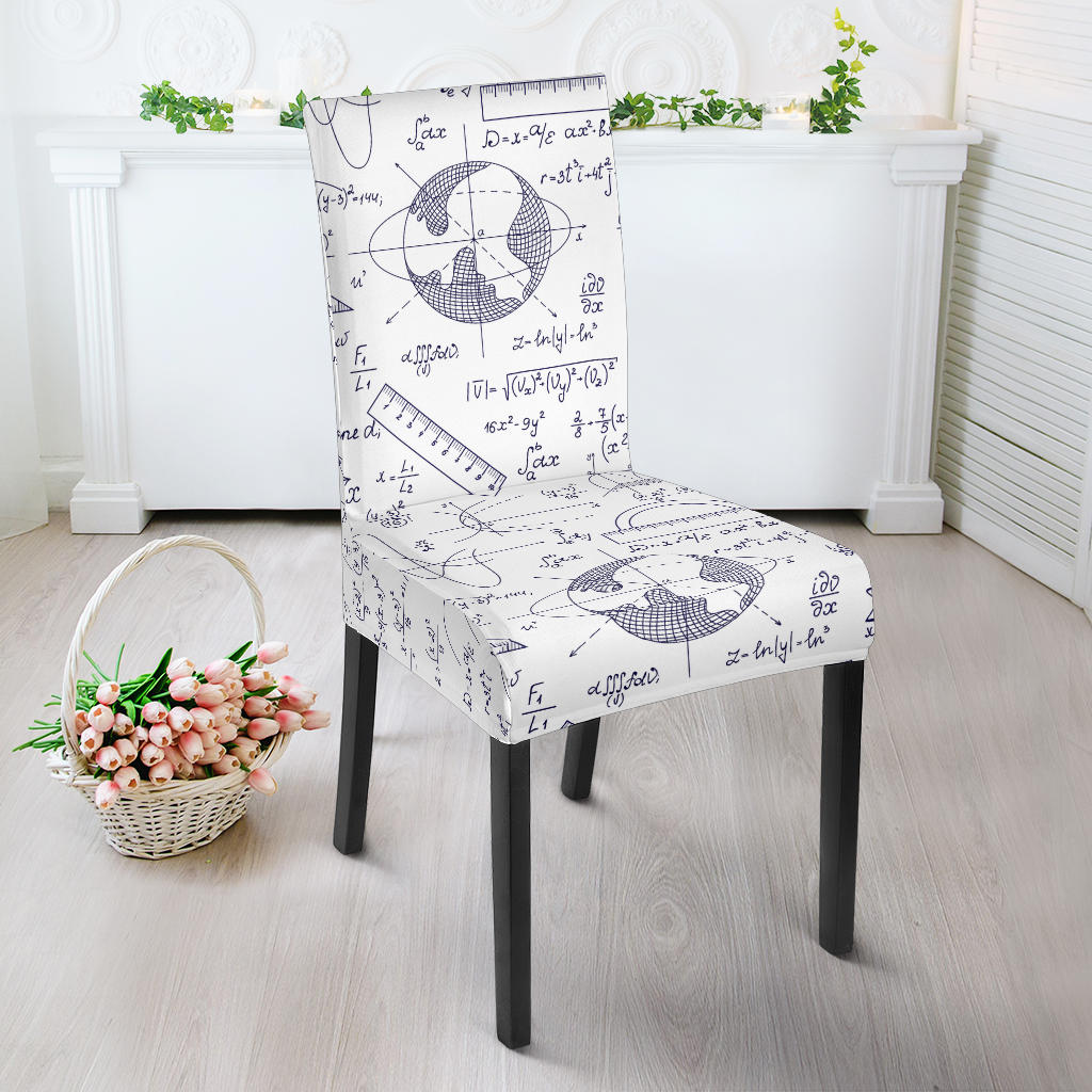 Math Pattern Print Design 03 Dining Chair Slipcover