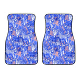 White Bengal Tigers Pattern  Front Car Mats