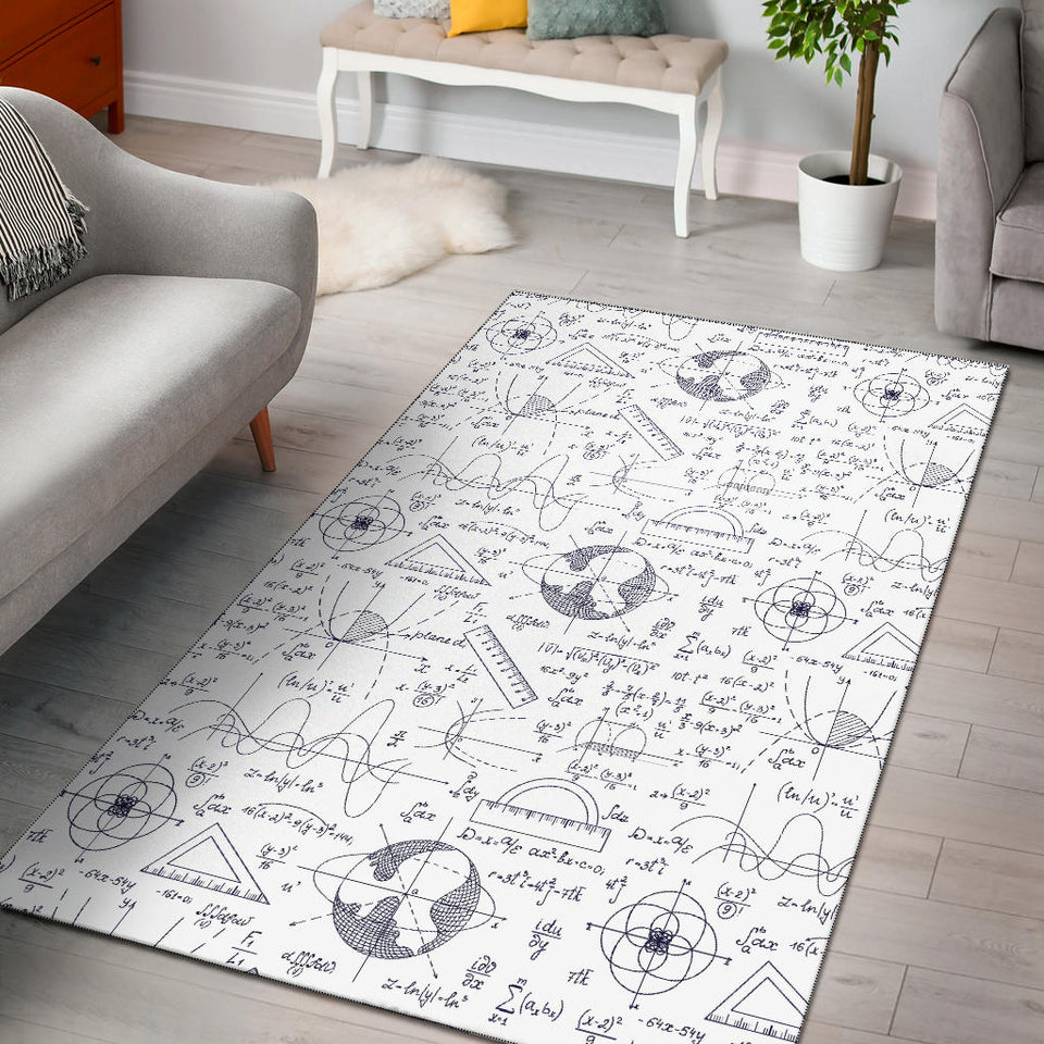 Math Pattern Print Design 03 Area Rug