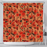 Fire Flame Pattern Shower Curtain Fulfilled In US