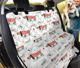 Cute Dachshund Bone Pattern Dog Car Seat Covers