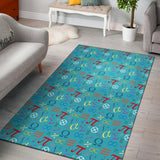 Math Pattern Print Design 02 Area Rug