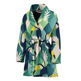 Toucan Tropical Leaves Design Pattern  Women'S Bathrobe