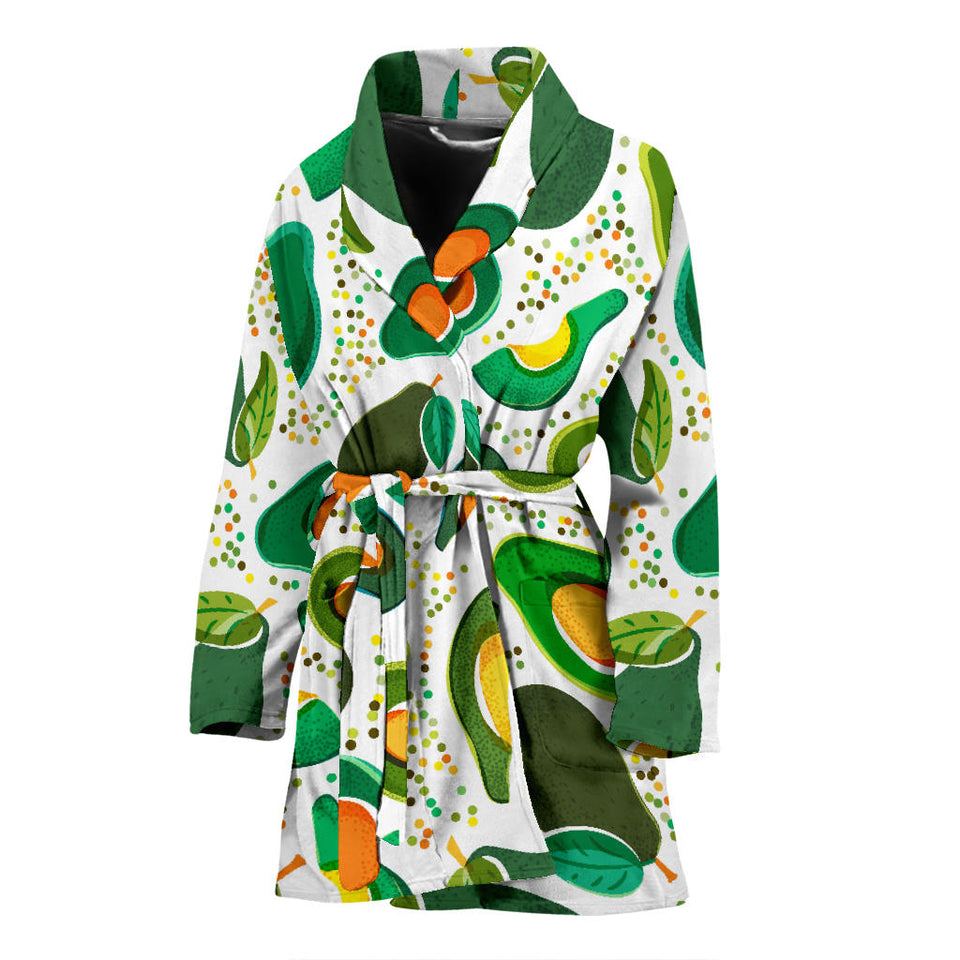 Avocado Design Pattern Women'S Bathrobe