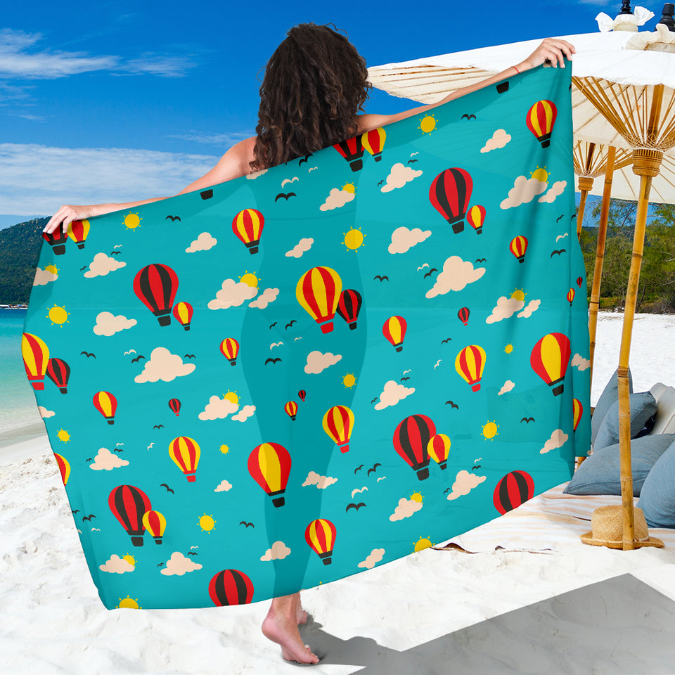 Hot Air Balloon Sky Pattern Sarong
