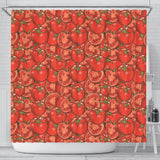 Red Tomato Pattern Shower Curtain Fulfilled In US