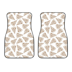 Hand Drawn Pizza Pattern Front Car Mats