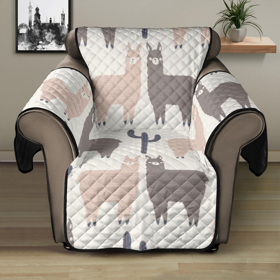 Llama Alpaca pattern Recliner Cover Protector