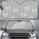 Cute Koala Leaves Pattern Car Sun Shade