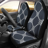 Nautical Steering Wheel Rope Pattern Universal Fit Car Seat Covers