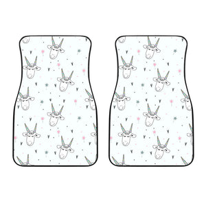 Cute Goat Design Pattern Front Car Mats
