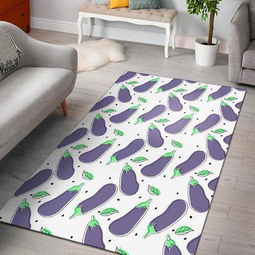 Eggplant Pattern Print Design 05 Area Rug