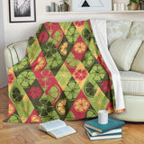 Cool Geometric Lime Pattern Premium Blanket
