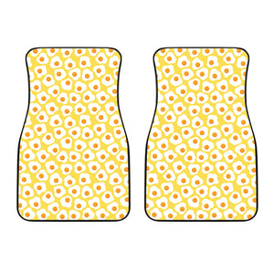 Fried Eggs Pattern Print Design 05 Front Car Mats