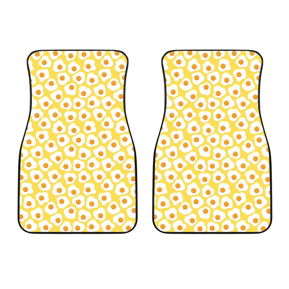 Fried Eggs Pattern Print Design 05 Front Car Mats